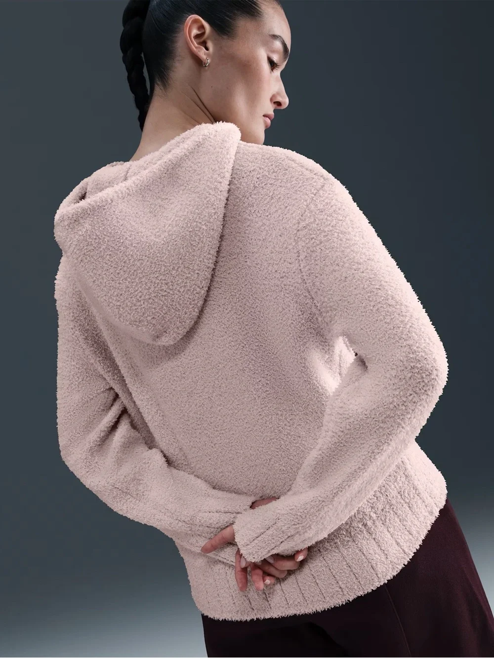 Nike Blush Pink Women's Sportswear Phoenix Cozy Bouclé Outfit